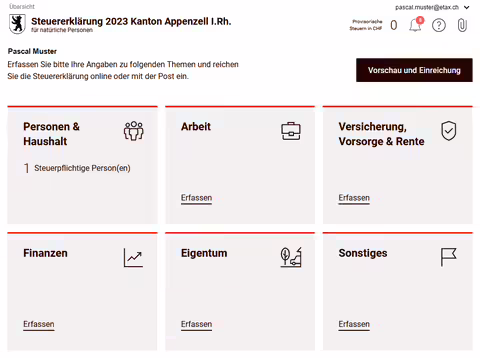 Digitale Steuererklärung in Appenzell: Einfach, schnell und sicher!