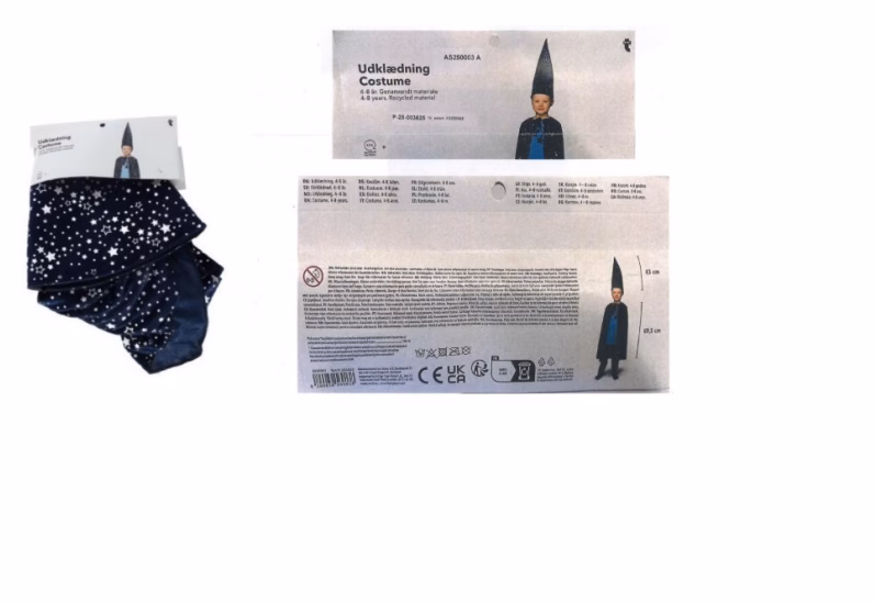 Achtung Eltern: Verbrennungsgefahr durch Zauberer-Kostüm von Flying Tiger!