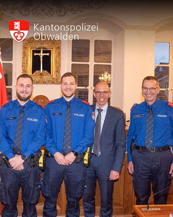 Neue Gesichter für die Kantonspolizei: Zwei Polizisten vereidigt!