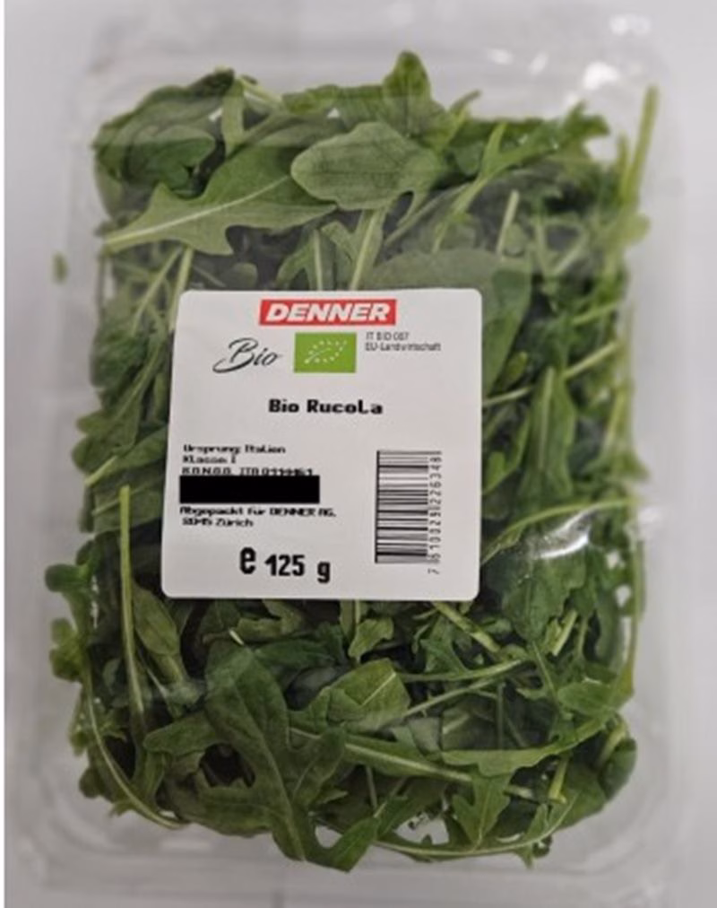 Achtung! Bio Rucola von Denner könnte mit Salmonellen kontaminiert sein!