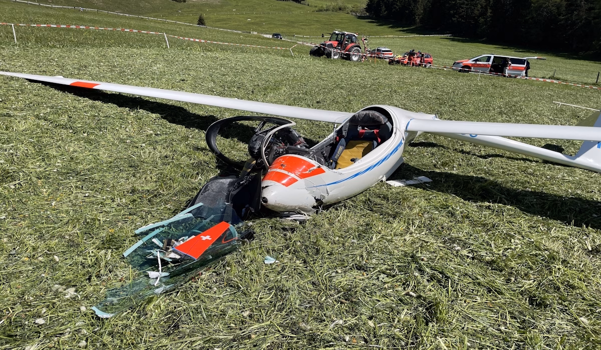 Segelflugzeugabsturz in Parpan: Pilot schwer verletzt bei Notlandung!