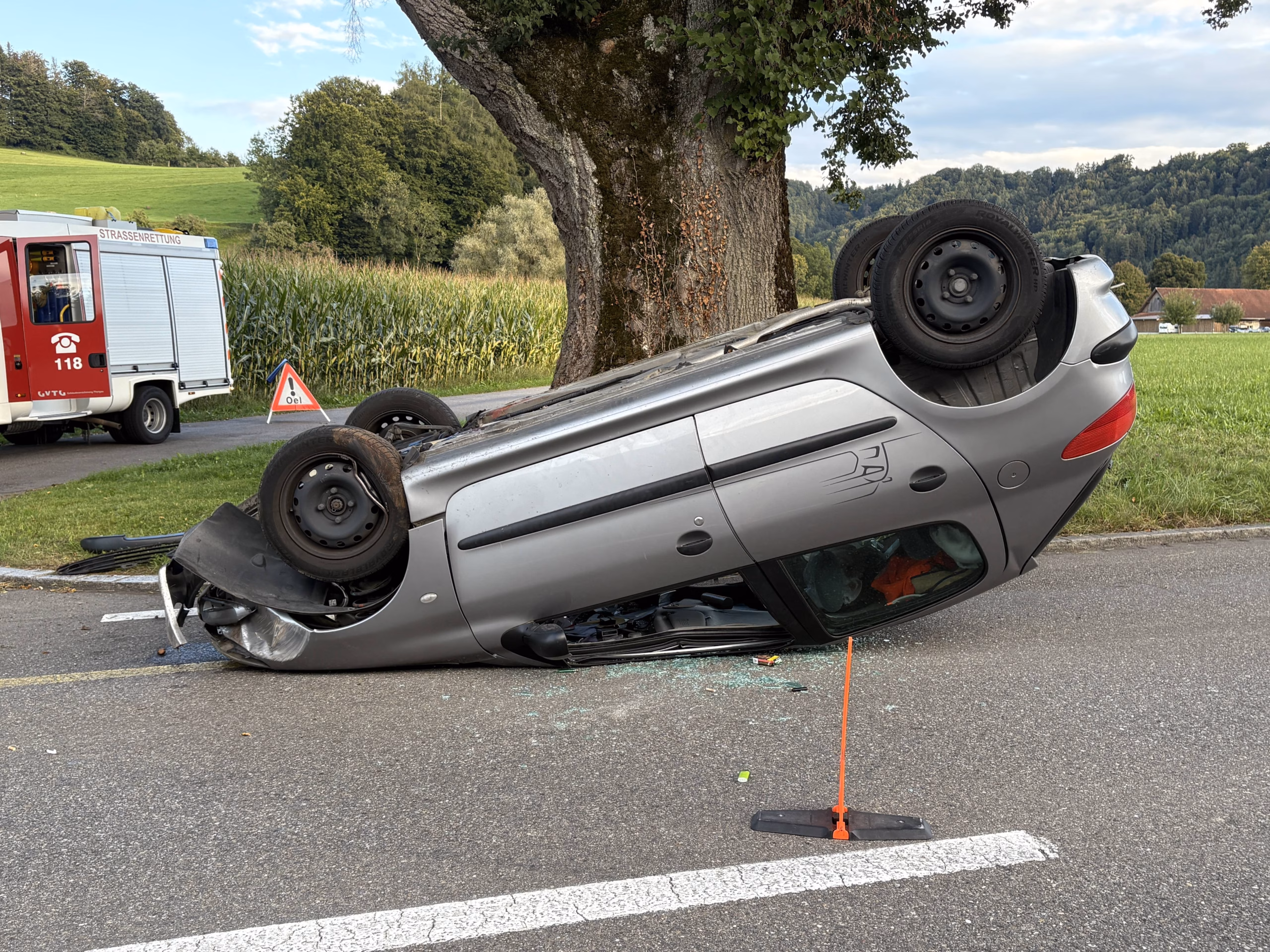 Autofahrerin in Wiezikon schwer verletzt: Crash mit Baum!