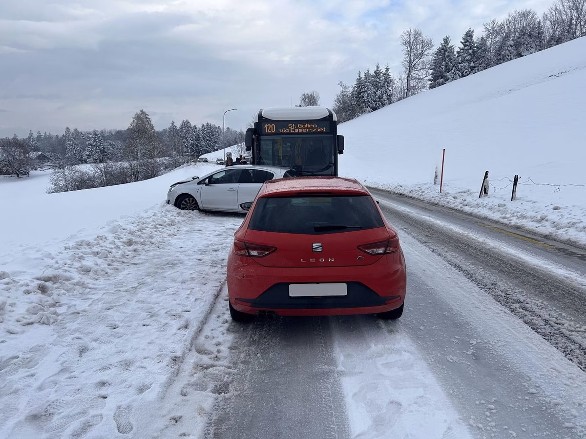 Kollision in Grub: Postauto trifft Personenwagen – 30.000 Franken Schaden!